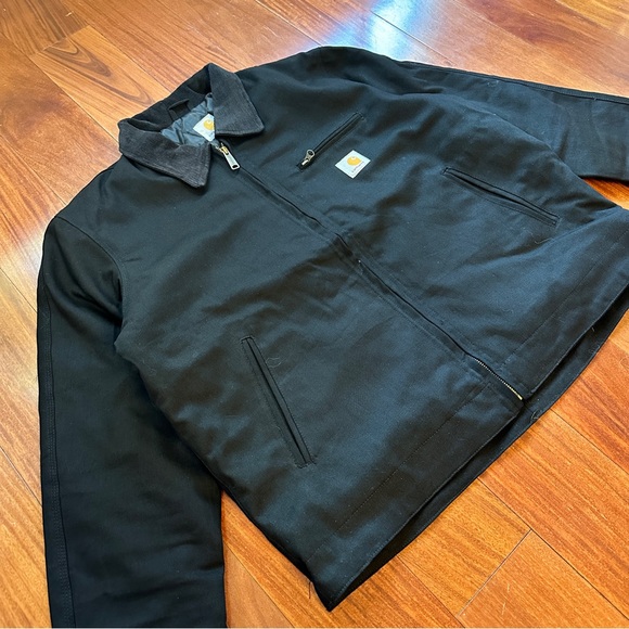 (XL) Carhartt Reworked Detroit Jacket Black Men - Picture 2 of 8